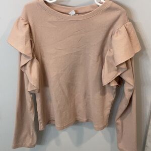 zara (girls) pink ruffle top size 13/14